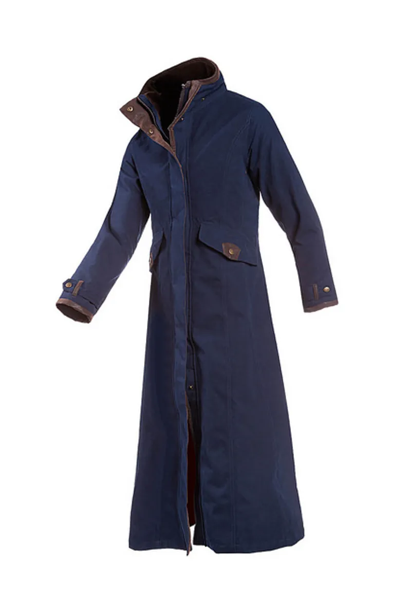 Baleno Kensington Long Waterproof Ladies Riding Coat Navy-3